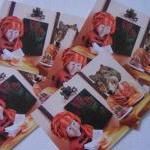 5 Art Postcards - In The Forest Cafe - Wicked Wolf..